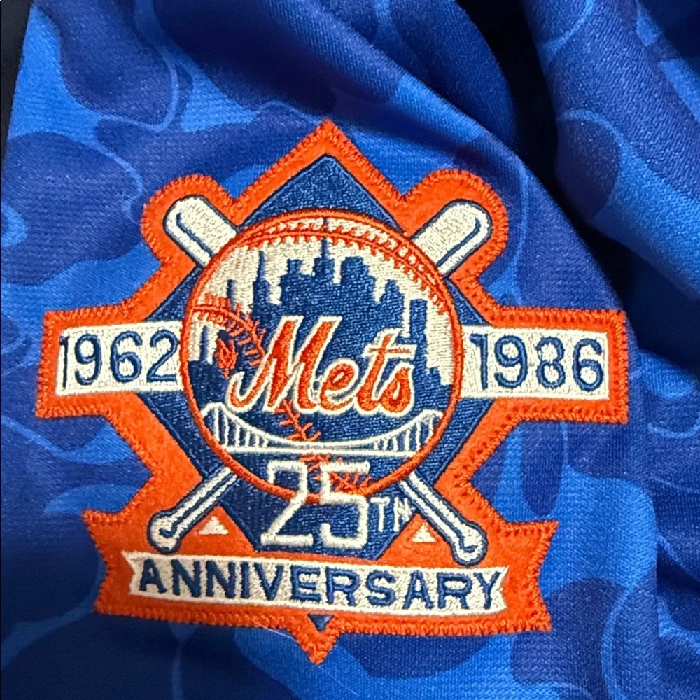 BAPE x Mitchell & Ness NY Mets 1986 Camo Track Jacket M - Picture 4 of 8